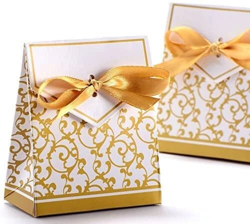 10pcs Gold and Silver Wedding Party Favour Gift Boxes - Partyshakes