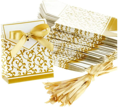 10pcs Gold and Silver Wedding Party Favour Gift Boxes - Partyshakes