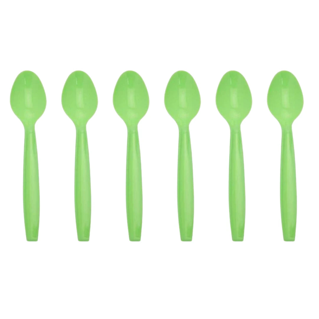 10pcs Green Spoons, Knives, Forks - Partyshakes Spoon Tableware