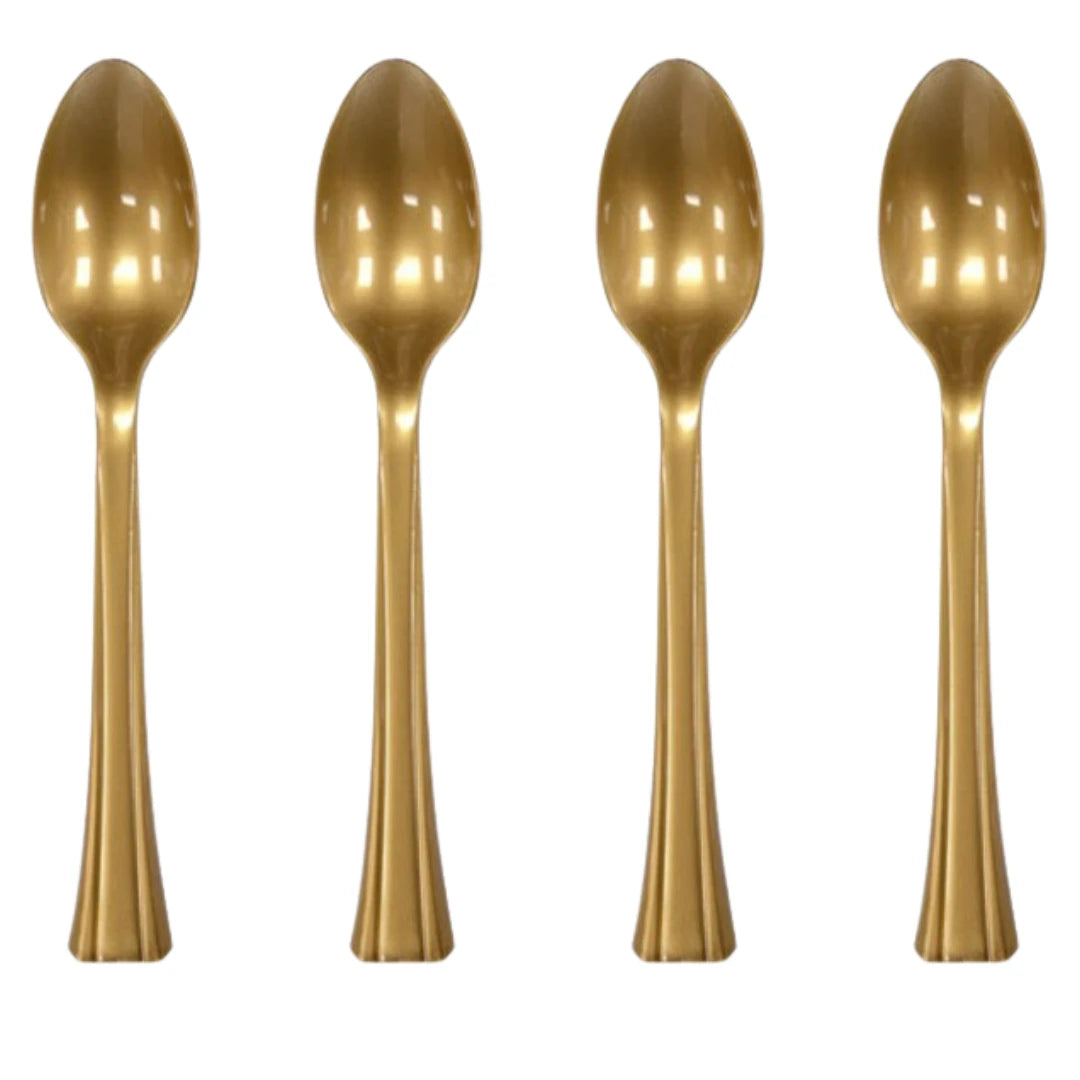 10pcs Premium Gold Spoons, Knives, Forks - Partyshakes Spoons Tableware