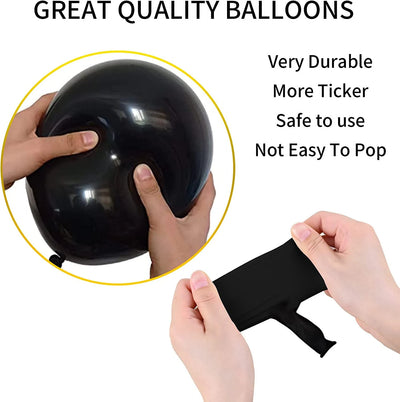 DIY Black and Gold Confetti Balloon Garland Arch Kit - Partyshakes Balloons