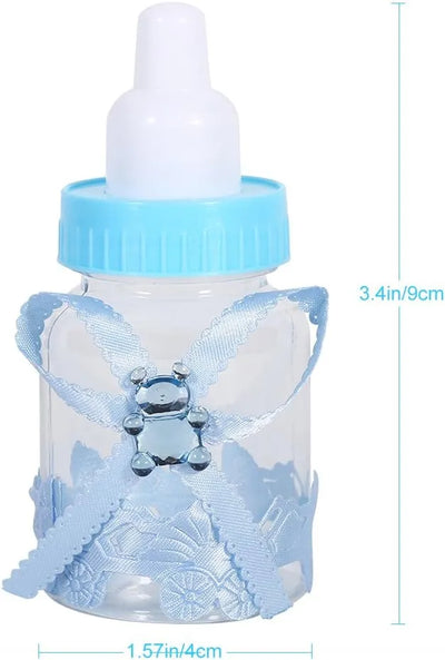 12pcs Blue Baby Shower Fillable Bottles