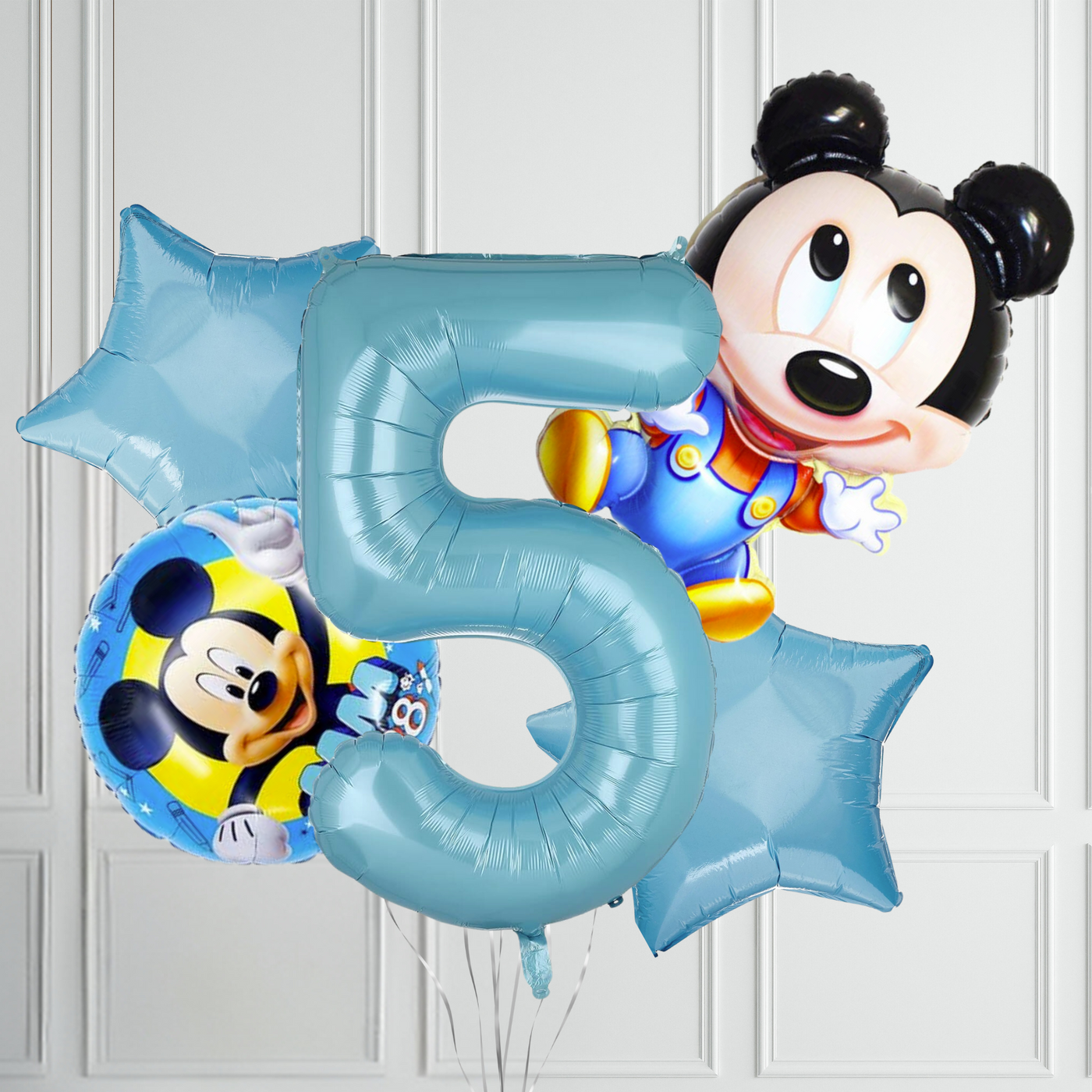 5pcs 40inch Kids Happy Birthday Mickey Mouse Balloon Set - Partyshakes 5 balloons
