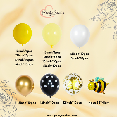 Double-Layered Bumble Bee Balloon Garland for Summer and Easter