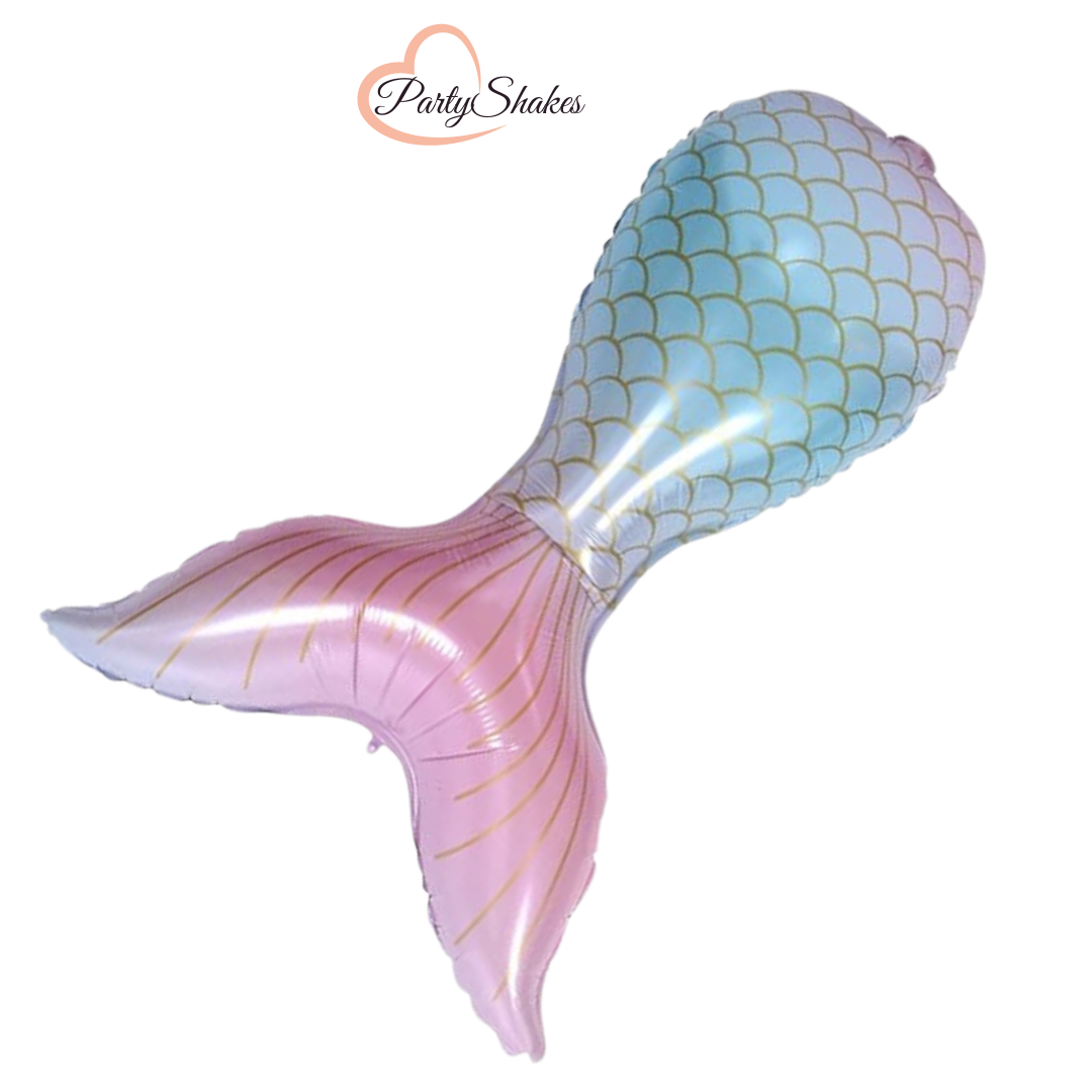 Giant 34″ Pink Mermaid Tail Foil Balloon - Partyshakes Balloons