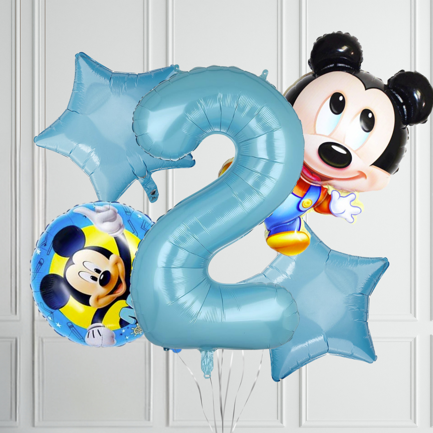 5pcs 40inch Kids Happy Birthday Mickey Mouse Balloon Set - Partyshakes 2 balloons