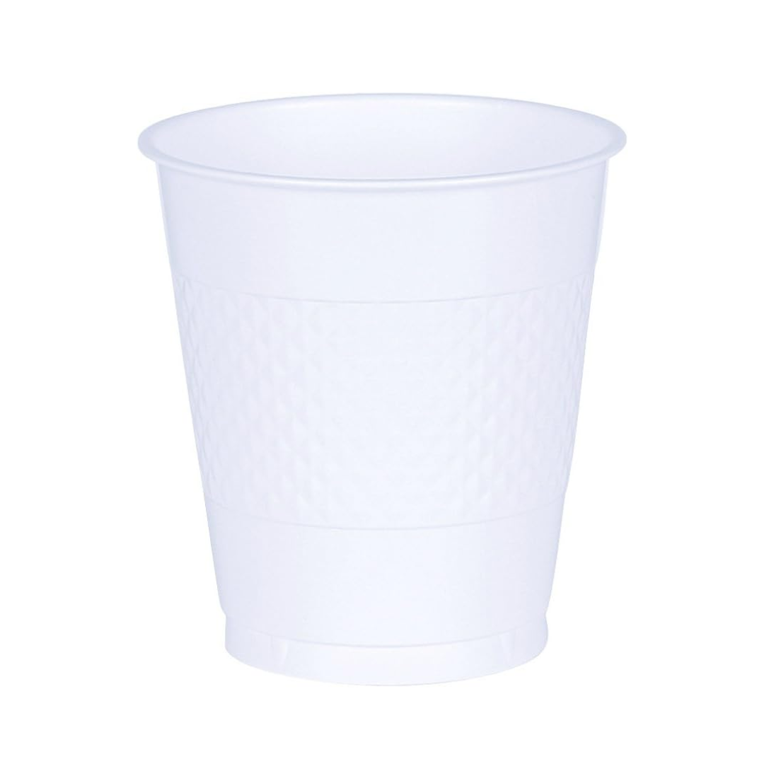 10pcs White Party Plastic Cups - 366ml - Partyshakes Tableware