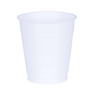 10pcs White Party Plastic Cups - 366ml - Partyshakes Tableware