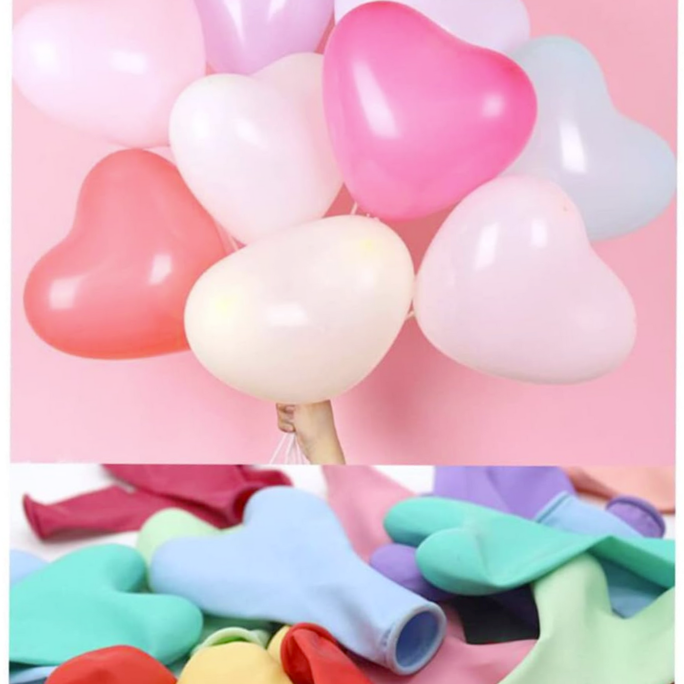 12-inch Candy Heart Shaped Pastel Balloons