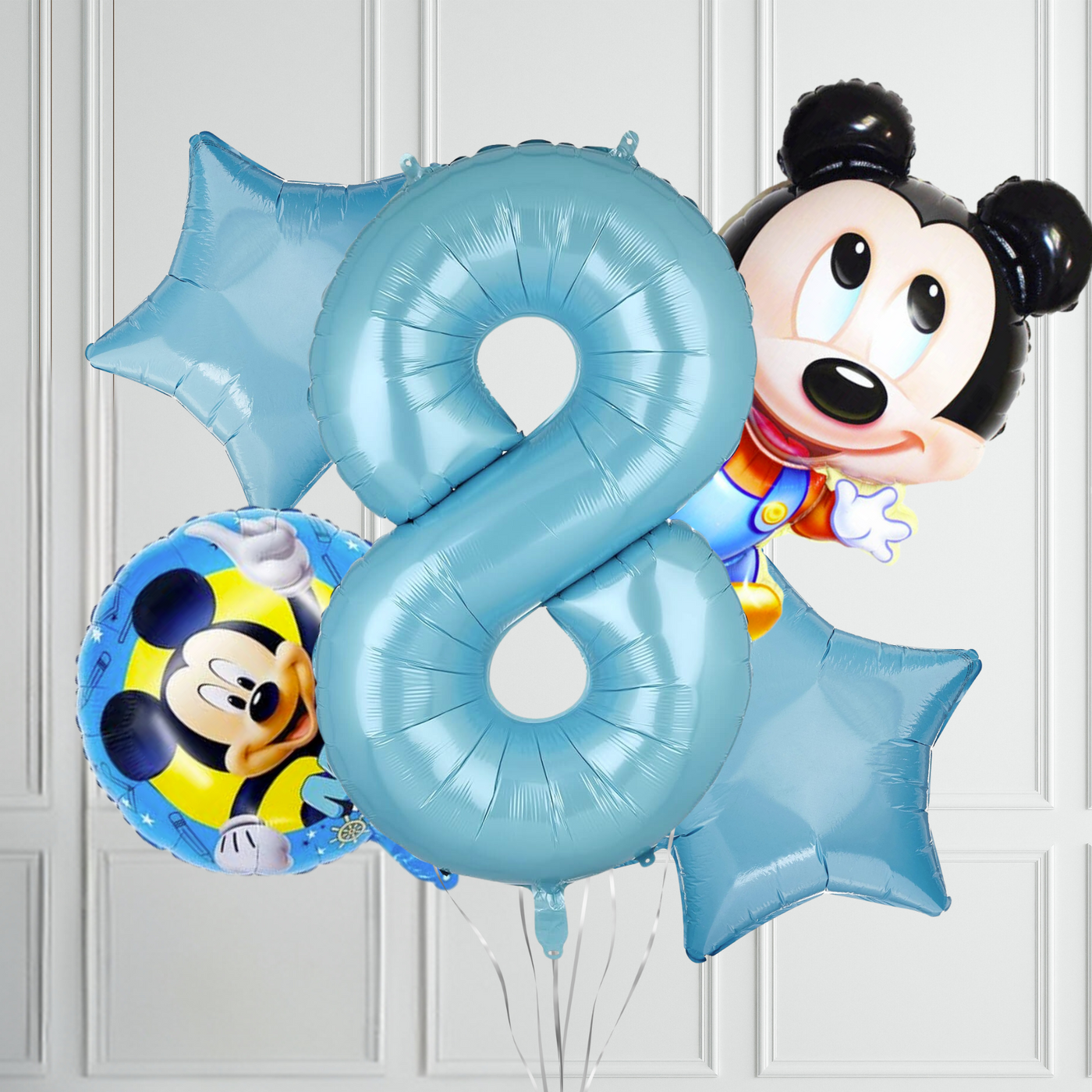 5pcs 40inch Kids Happy Birthday Mickey Mouse Balloon Set - Partyshakes 8 balloons