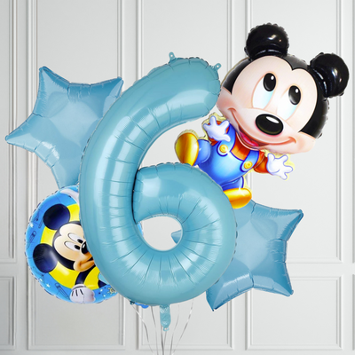 5pcs 40inch Kids Happy Birthday Mickey Mouse Balloon Set - Partyshakes 6 balloons