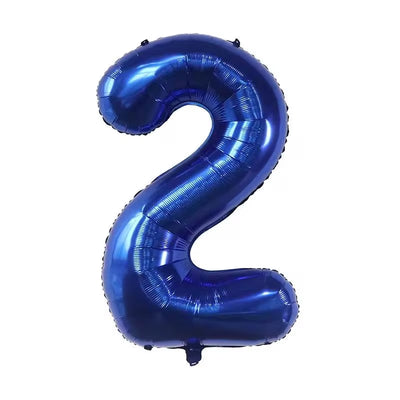 40-inch Dark Blue Number 0-9 Foil Balloon for Birthdays