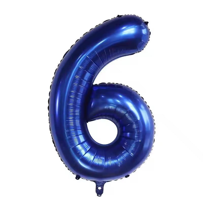 40-inch Dark Blue Number 0-9 Foil Balloon for Birthdays