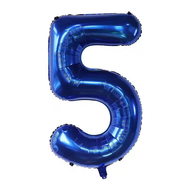 40-inch Dark Blue Number 0-9 Foil Balloon for Birthdays