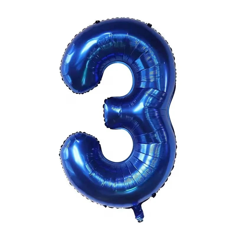 40-inch Dark Blue Number 0-9 Foil Balloon for Birthdays