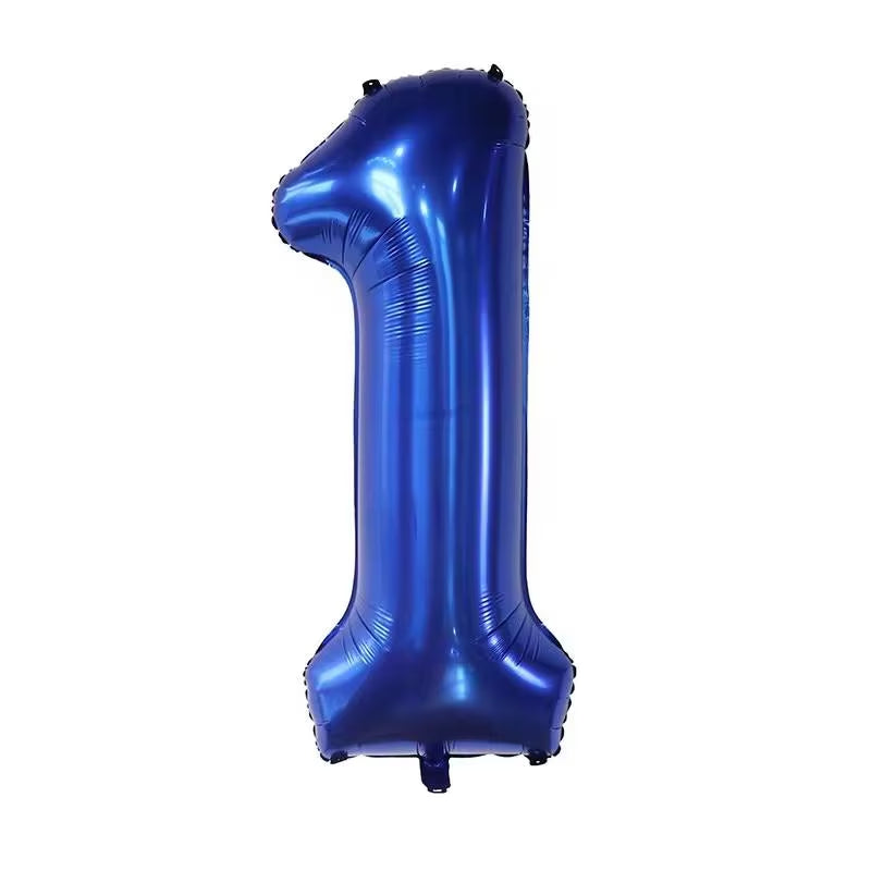 40-inch Dark Blue Number 0-9 Foil Balloon for Birthdays