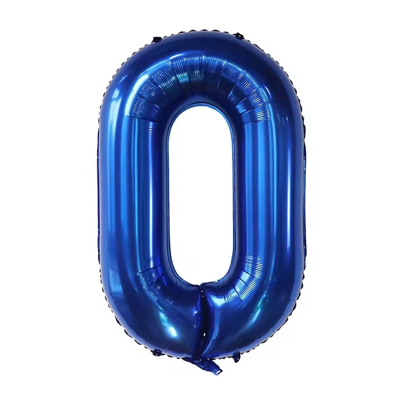 40-inch Dark Blue Number 0-9 Foil Balloon for Birthdays