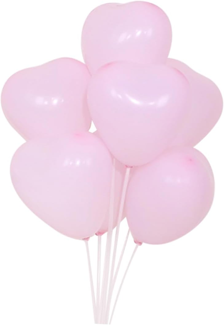 12-inch Candy Heart Shaped Pastel Balloons - Partyshakes Patel Pink balloons