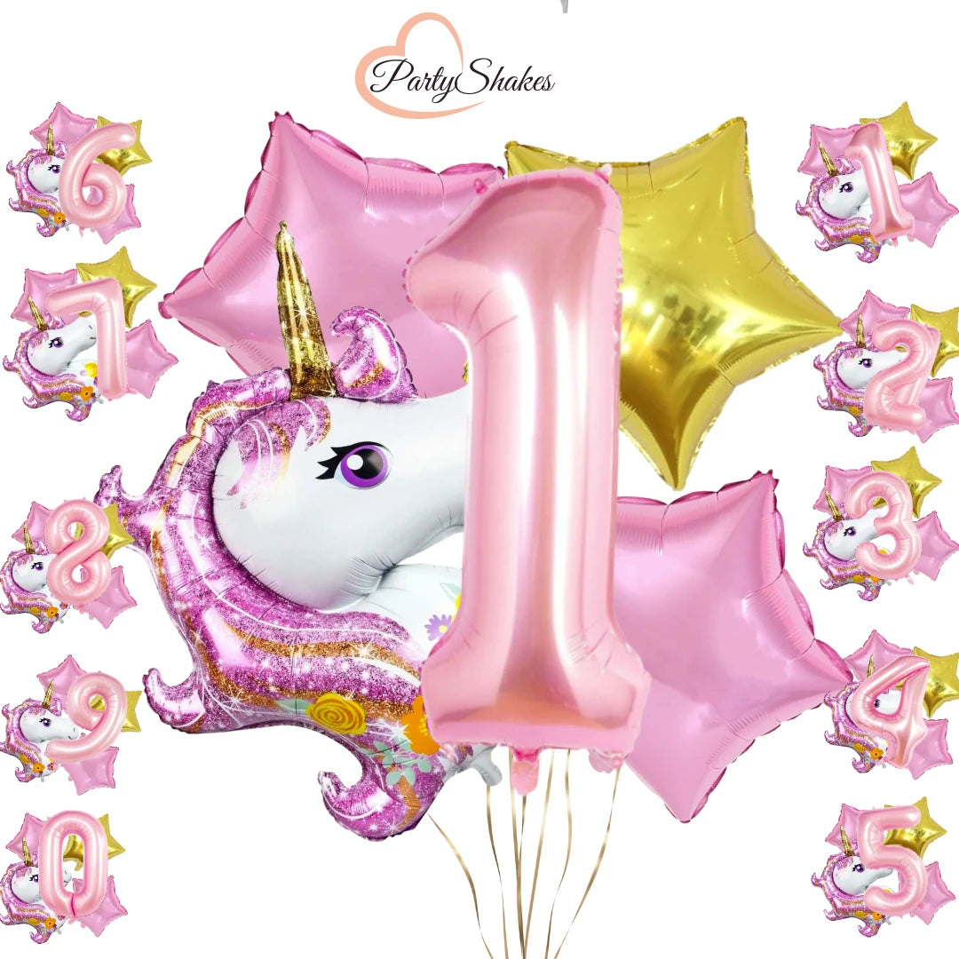 5pcs 40inch Kids Happy Birthday Unicorn Balloon Set - Partyshakes 1 balloons
