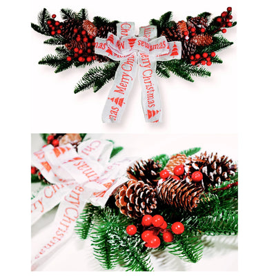 60cm Artificial Christmas Horn Door Garland