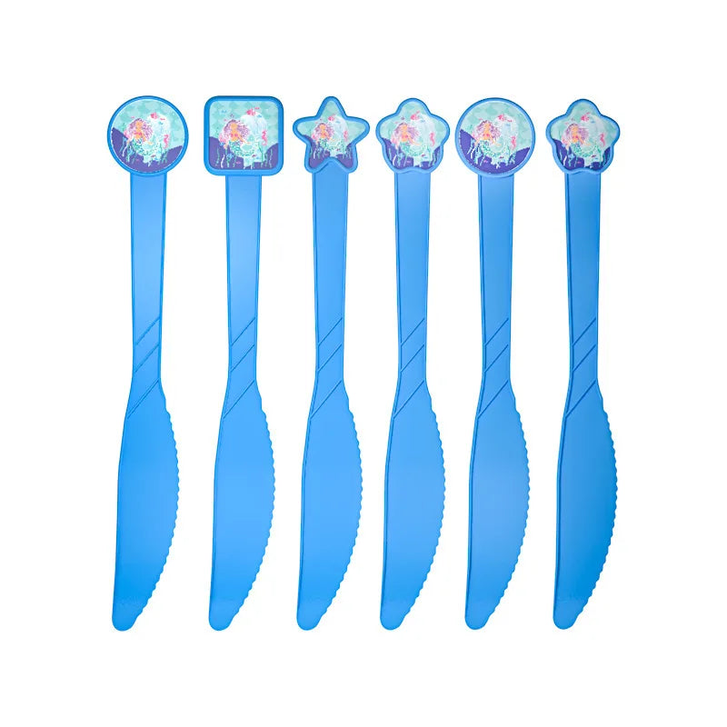 6pcs Mermaid Party Knives, Forks and Spoons - Partyshakes Knives Tableware