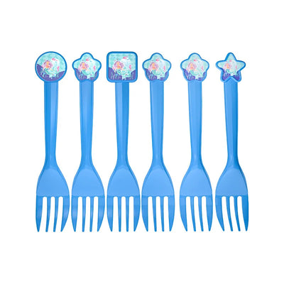 6pcs Mermaid Party Knives, Forks and Spoons - Partyshakes Forks Tableware