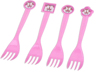 6pcs Unicorn Party Knives, Forks and Spoons - Partyshakes Forks Tableware