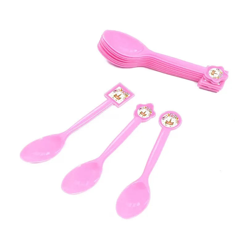 6pcs Unicorn Party Knives, Forks and Spoons - Partyshakes Spoons Tableware
