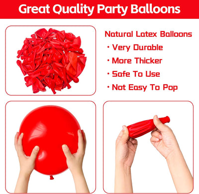 Red Balloon Garland Arch with 18inch Red Balloons - Partyshakes Balloons