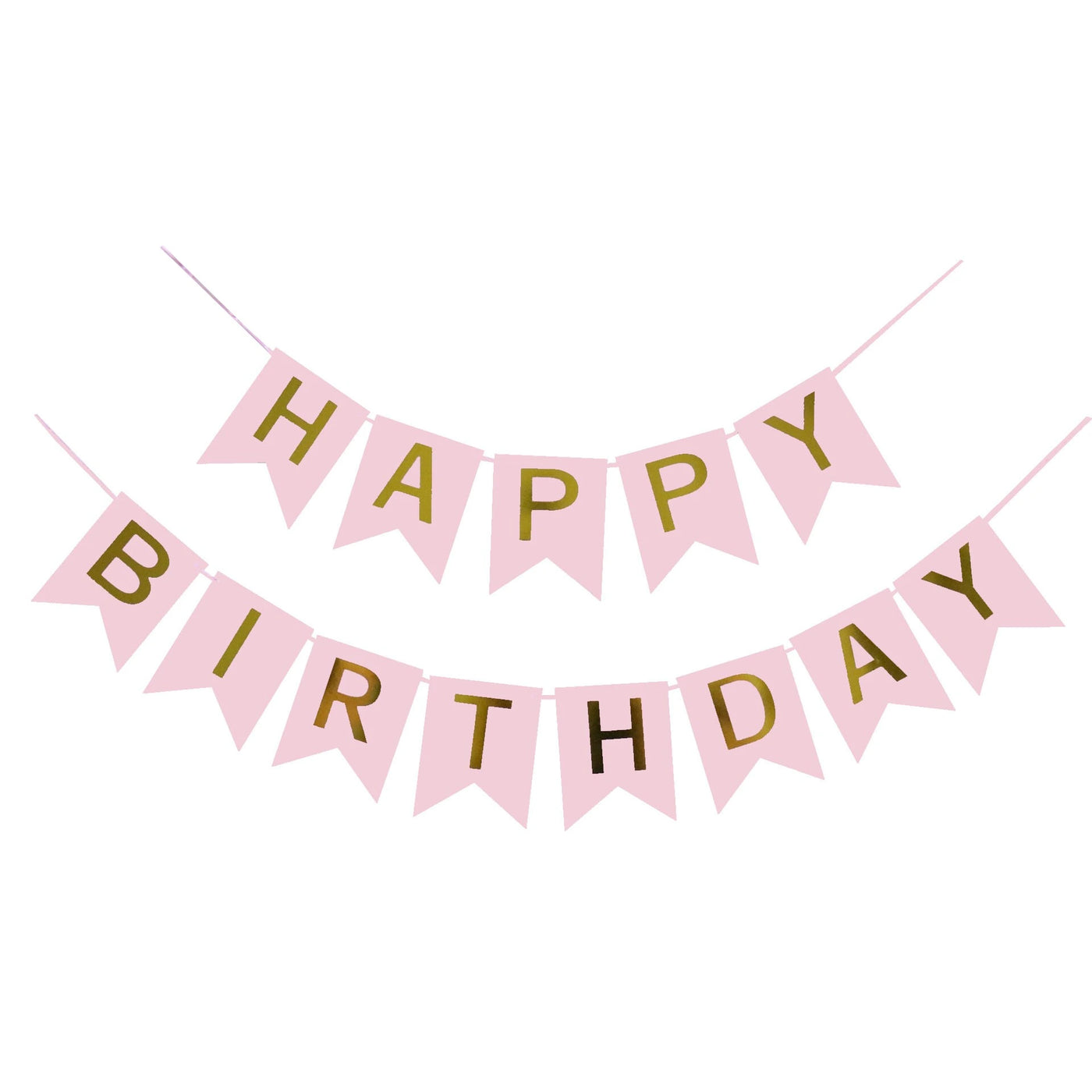 Blue, Black and Pink Happy Birthday Party Banner