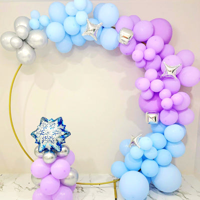 Blue and Purple Frozen Balloon Garland for Birthday Parties