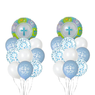 Blue or Pink Christening Balloon Bouquet for Christening