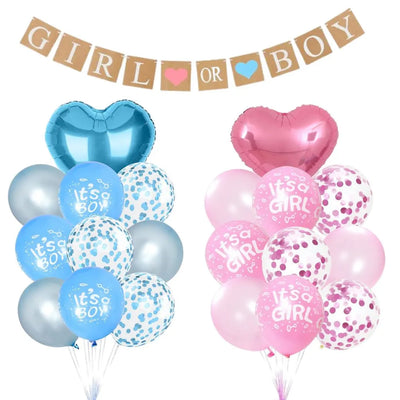 Boy or Girl Balloon Set for Baby Shower Decorations