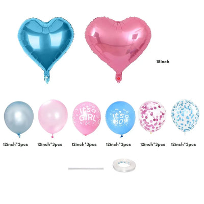 Boy or Girl Balloon Set for Baby Shower Decorations