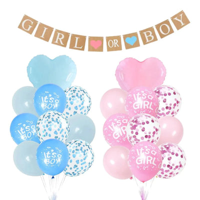 Boy or Girl Balloon Set for Baby Shower Decorations