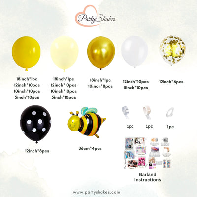 Bumble Bee Balloon Garland for Summer Parties