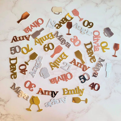 Custom 70pcs Happy Birthday Table Confetti Decorations