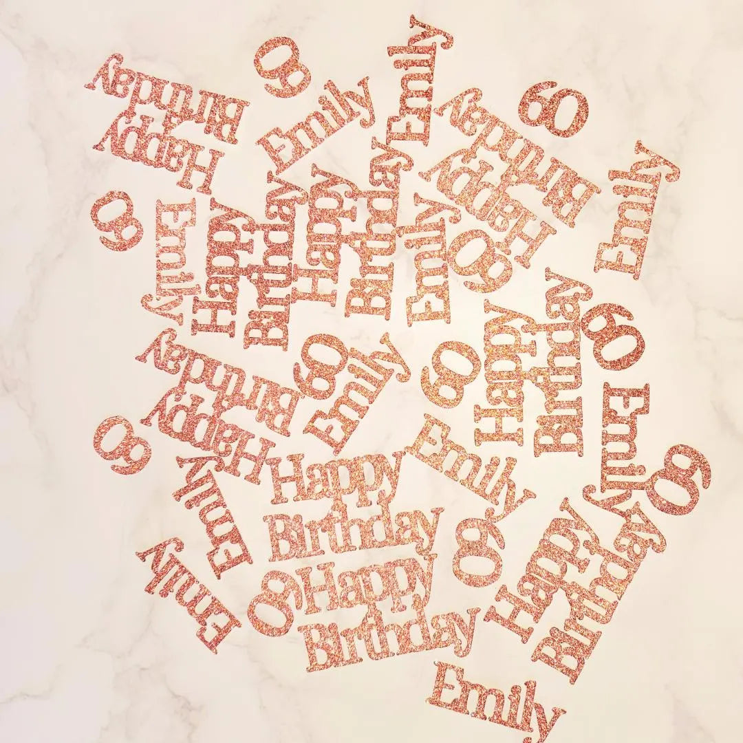 Custom Happy Birthday Table Confetti Decorations