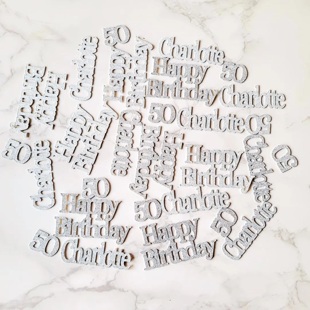 Custom Happy Birthday Table Confetti Decorations