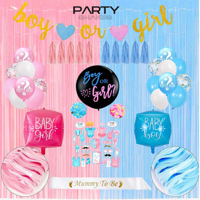  Our pink and blue girl and boy balloon garland is an essential decoration for a gender reveal party, baby shower, or gender reveal gift. Our DIY Balloon Garland Kit will transform your space with ease, ultimately elevating your event to the next level. Moreover, our balloons are manufactured from Natural Latex and are biodegradable