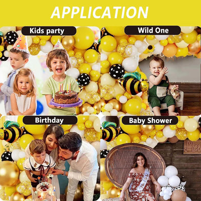 Double-Layered Bumble Bee Balloon Garland for Summer Parties - Partyshakes balloons