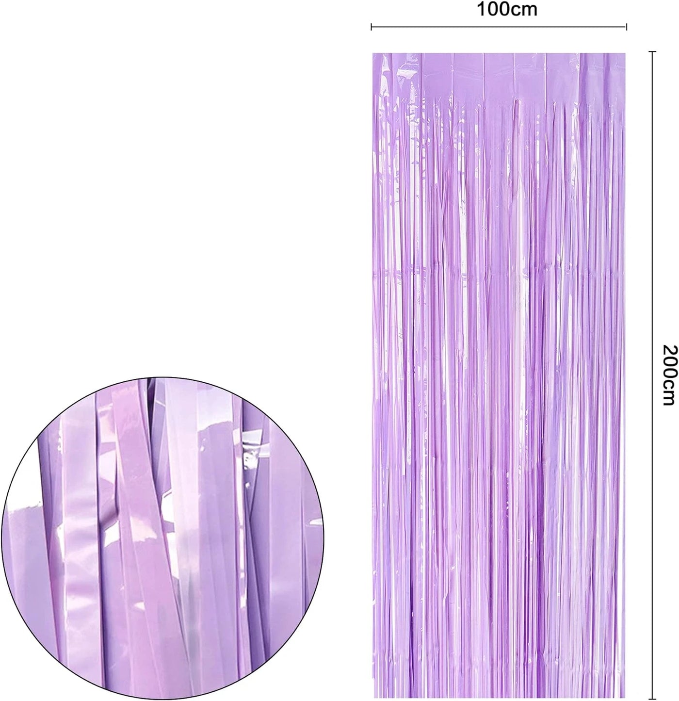 Fringe Backdrop Pastel Purple - Partyshakes Curtains