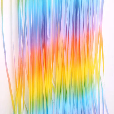 Fringe Backdrop Pastel Rainbow - Partyshakes Curtains