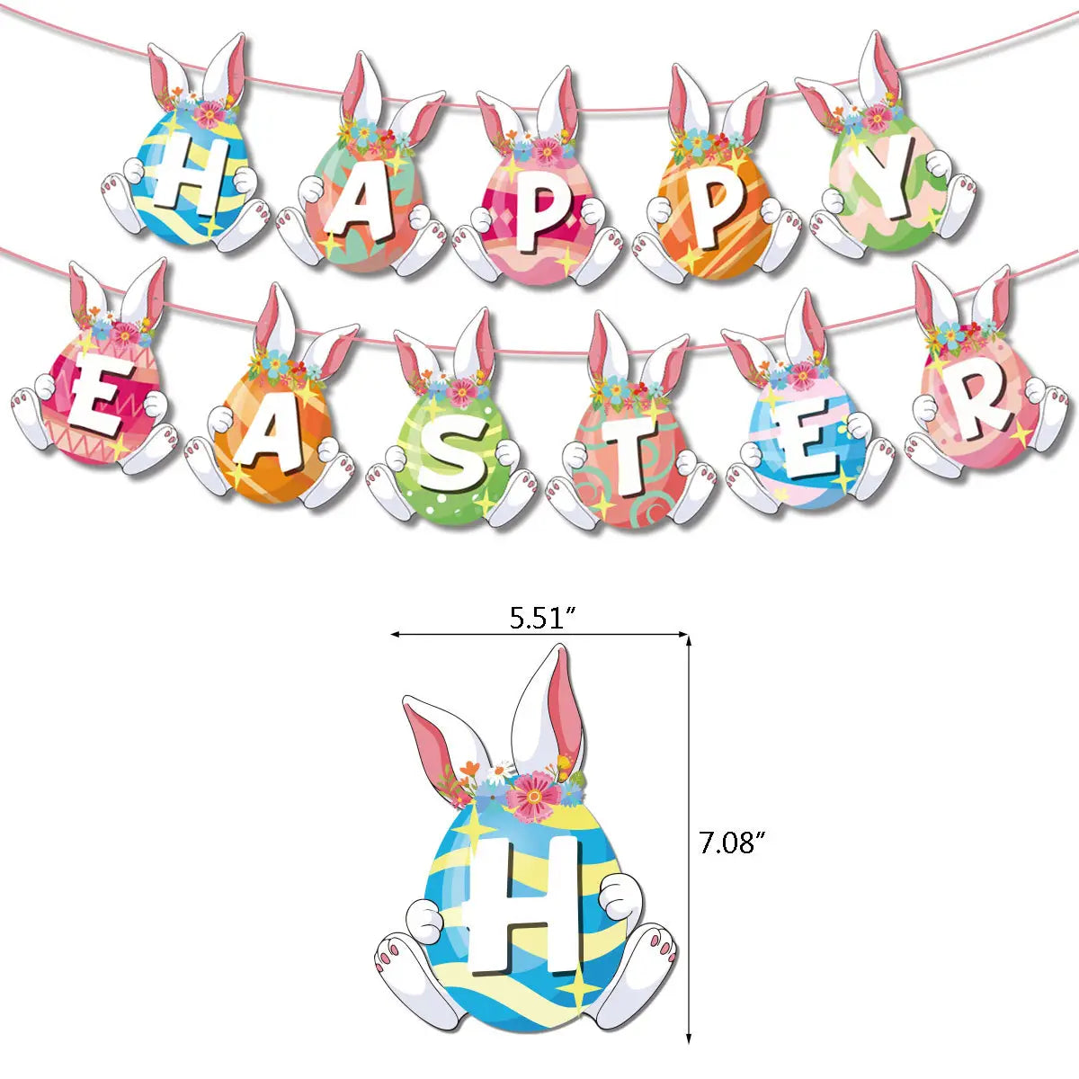 Happy Easter Bunny Banner - Partyshakes