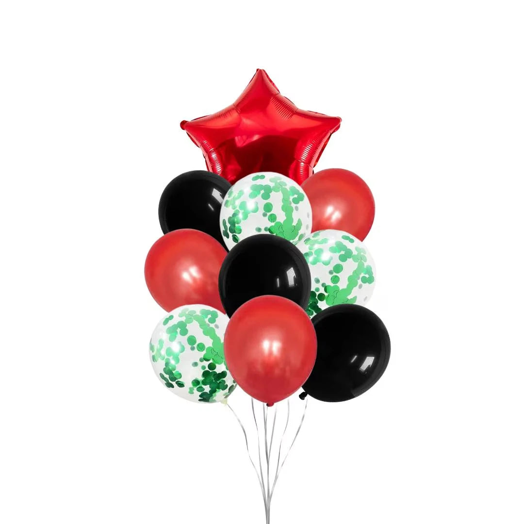 Happy Halloween Green and Black Balloon Set