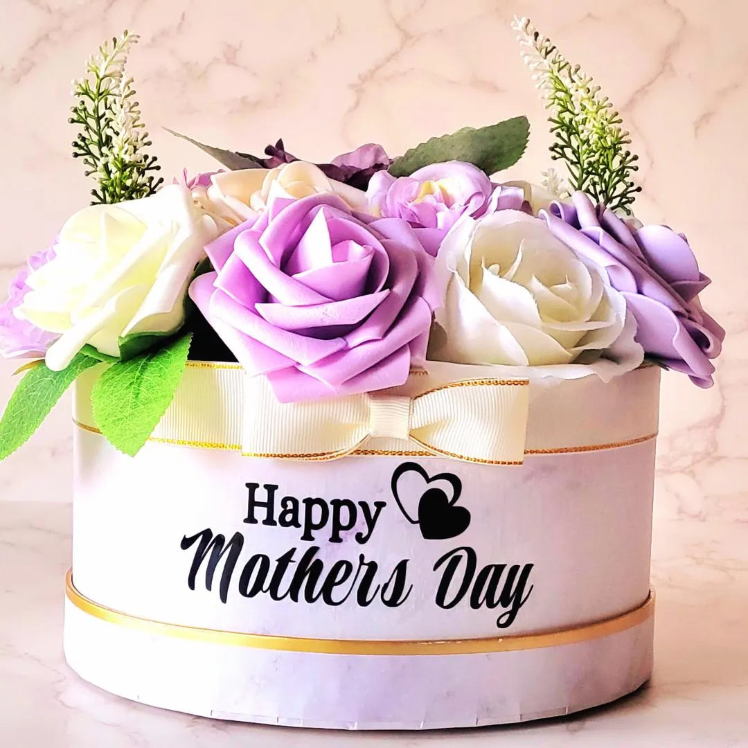 Happy Mothers day Flowers in Hat Box