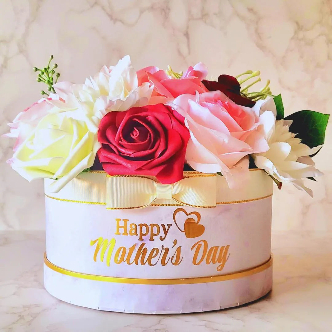 Happy Mothers day Flowers in Hat Box