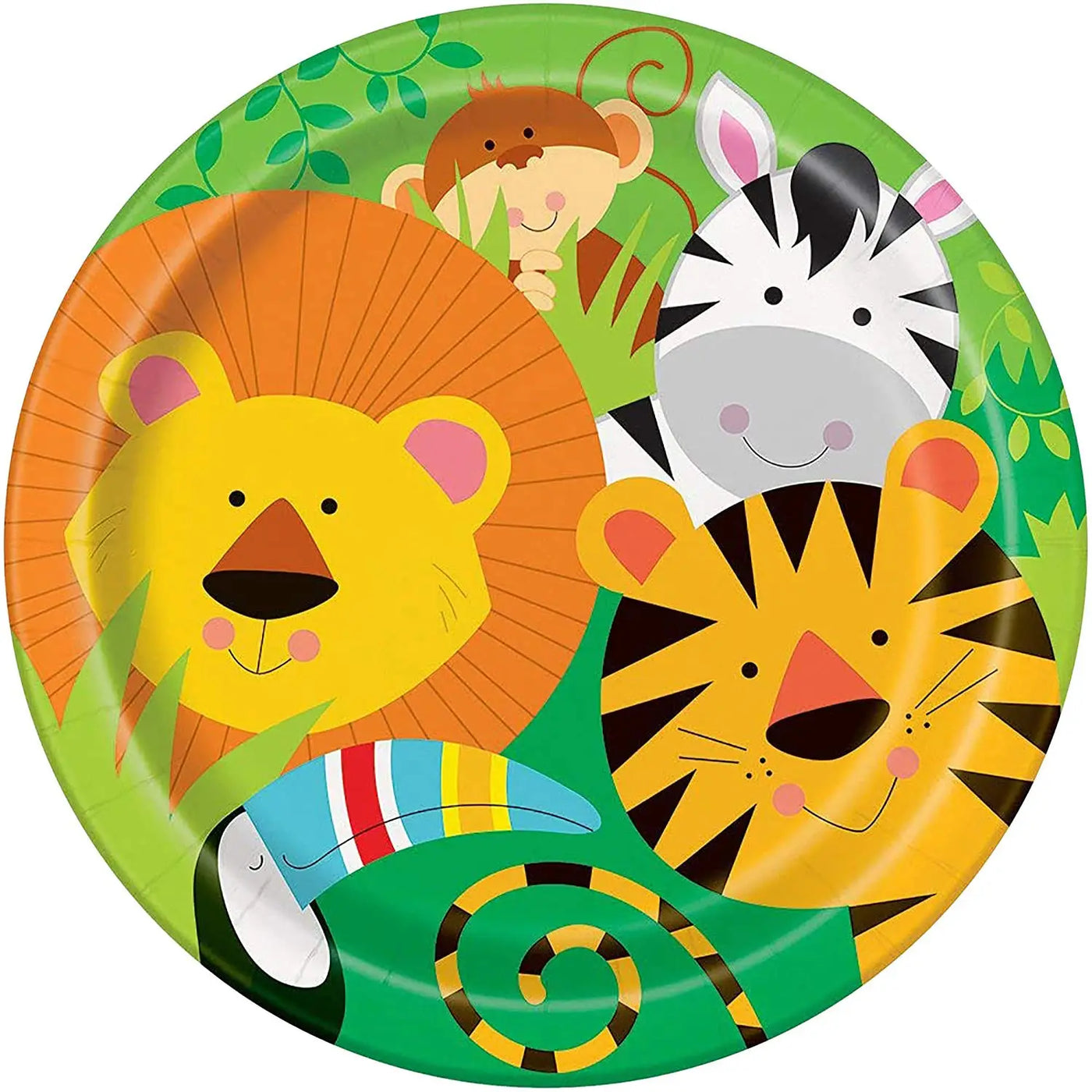 Pack of 16 Jungle Animal Party Paper Plates - Partyshakes Tableware