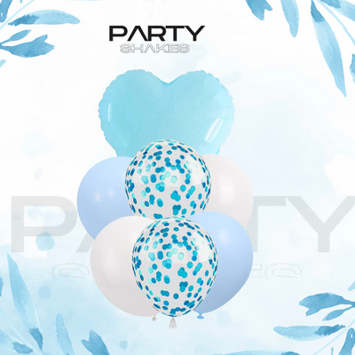 This 14-piece Pastel Blue and White balloon bundle offers a sophisticated, modern aesthetic that complements a range of occasions. It can be easily styled in various ways, such as by hanging in the yard, at the gate, or on a wall, or arranged into a banner or taped to a wall. Perfect for birthdays and summer decor, both in and outdoors.