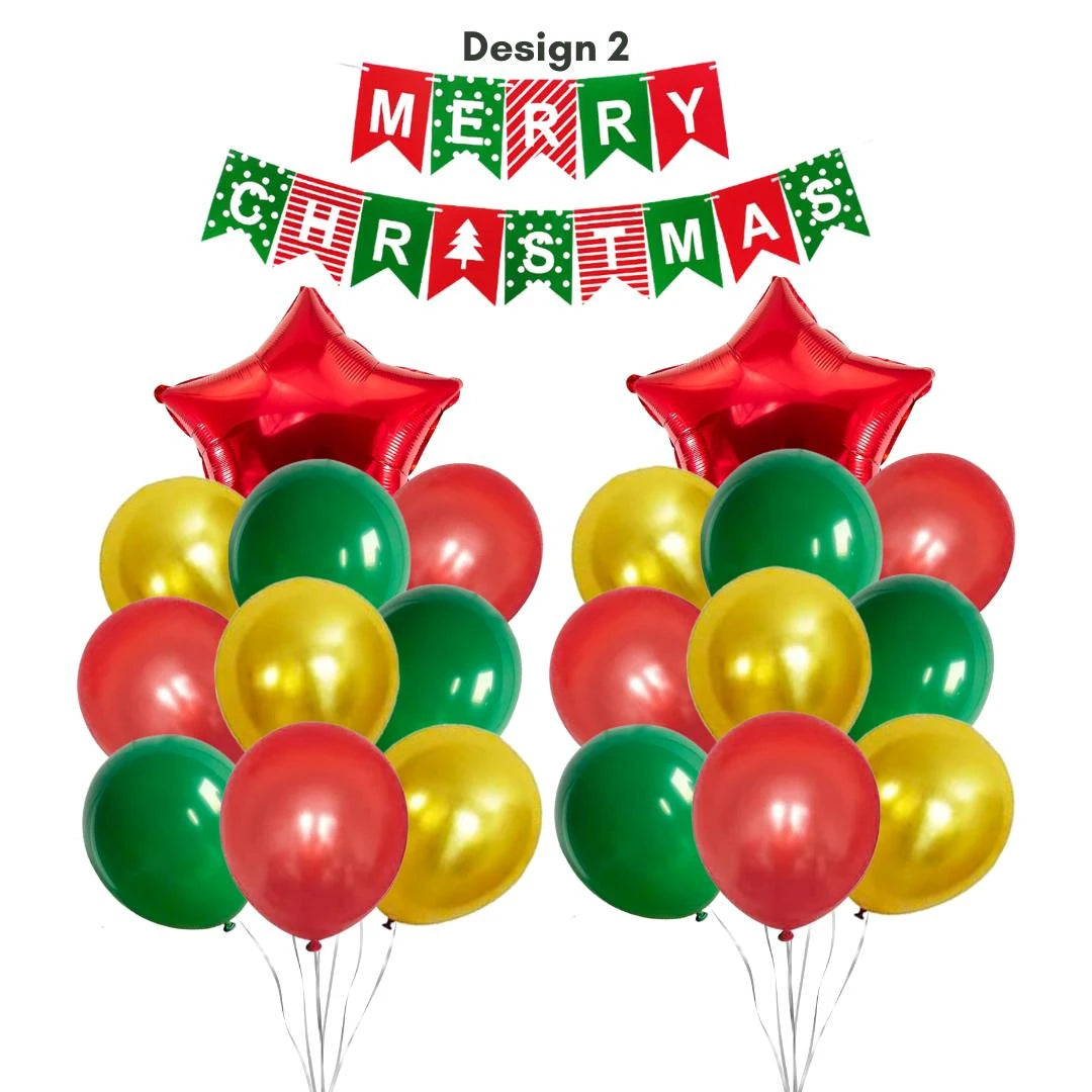 Merry Christmas Balloon Bundle set